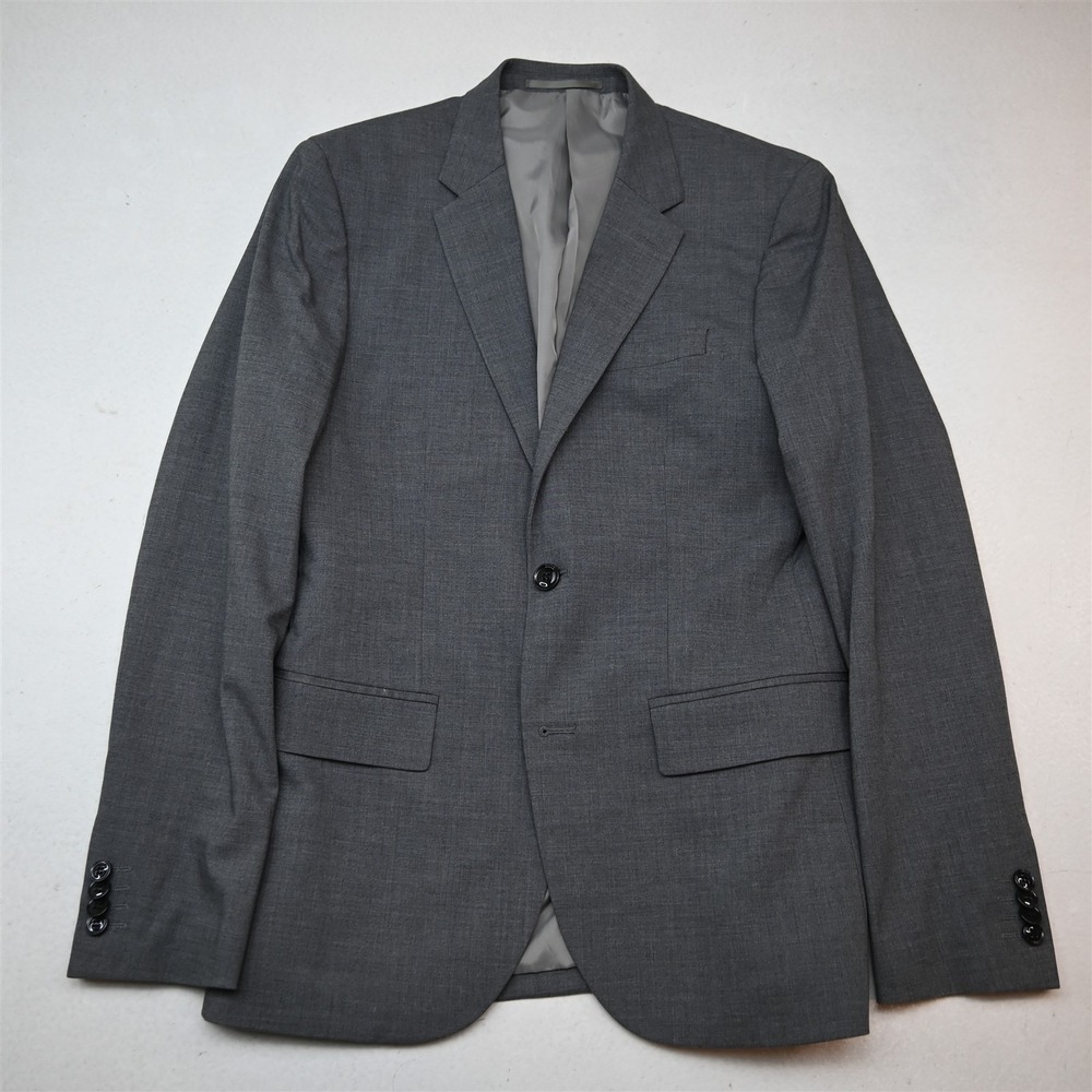 H&M 34R Gray Skinny Stretch Mens Blazer Suit Jacket Sport Coat